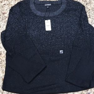 Sparling silver and black long sleeve sweater